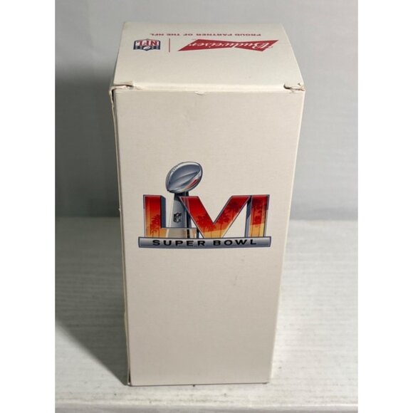 Super Bowl LVI Los Angeles Clear Glass With Original Box Budweiser Football - Picture 6 of 9